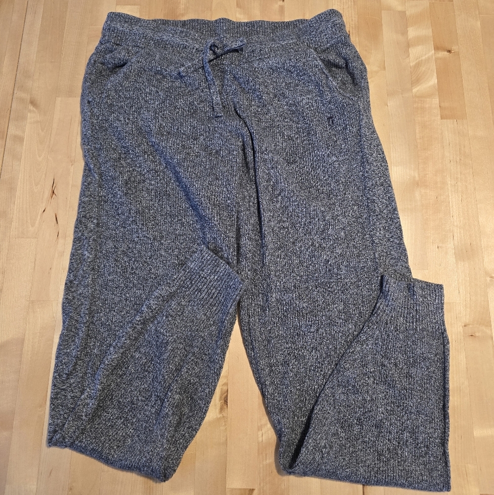 Tommy John Ribbed Charcoal Joggers Size Medium